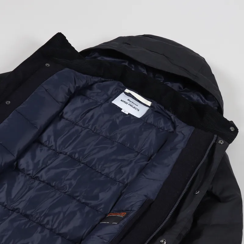 Barbour x Norse Projects Mens Wax Ursula Jacket Navy Blue