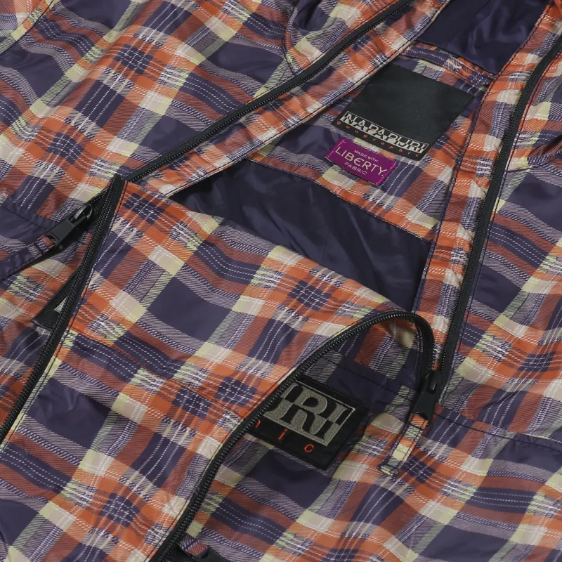 Napapijri x Liberty Northfarer Jacket Check Blue-8
