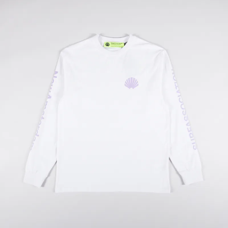 New Amsterdam Surf Association Logo Long Sleeve T Shirt White-1