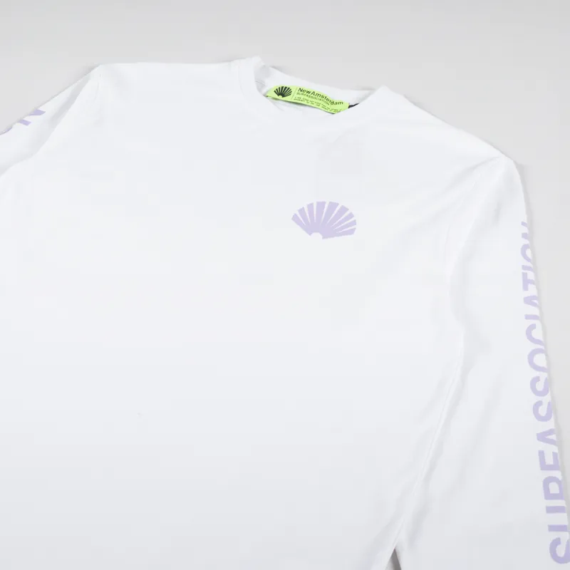 New Amsterdam Surf Association Logo Long Sleeve T Shirt White-3