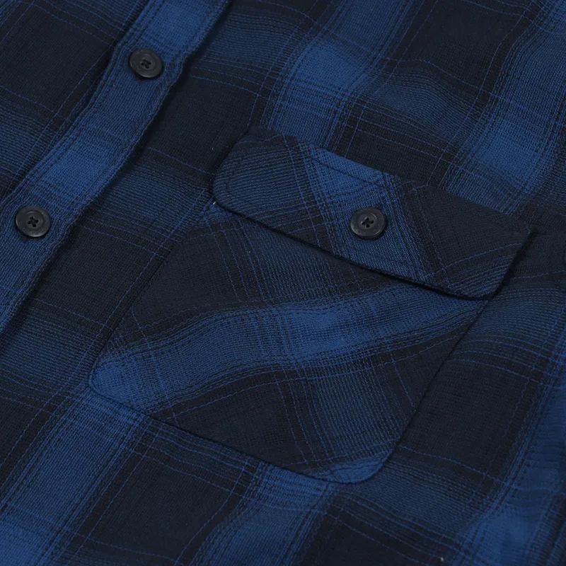 Nudie Jeans Sten Shirt Shadow Check Navy-5