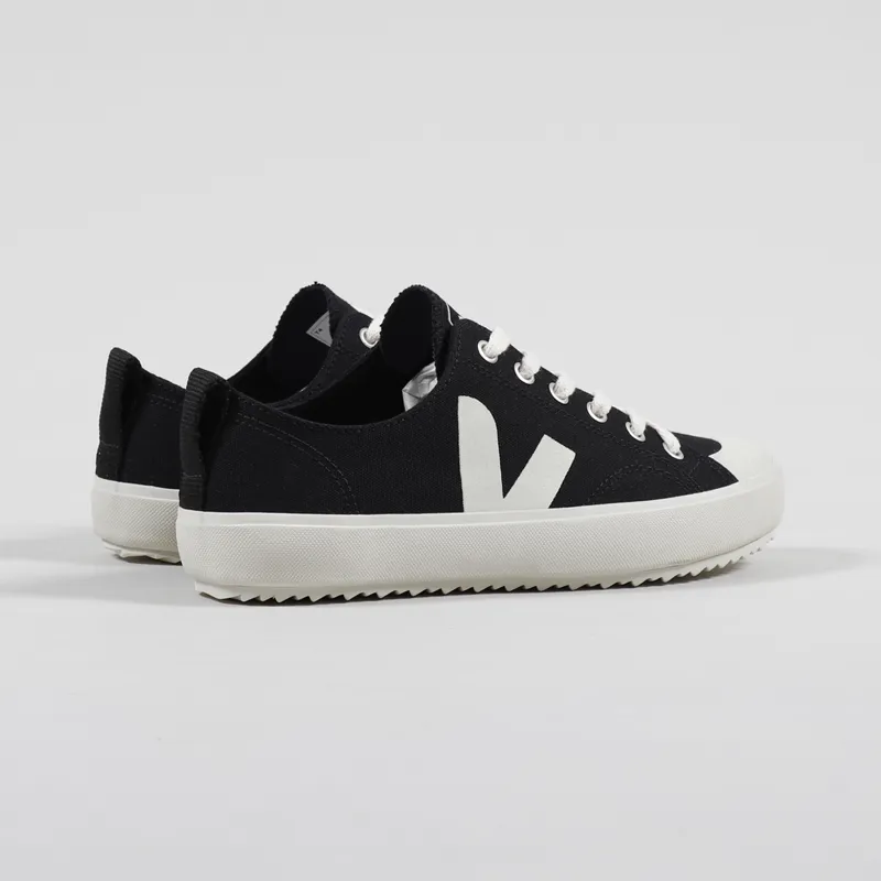 Veja Womens Nova Canvas Shoes Black Pierre-3