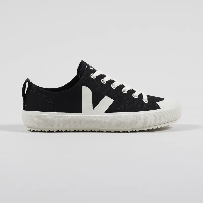 Veja Womens Nova Canvas Shoes Black Pierre-4