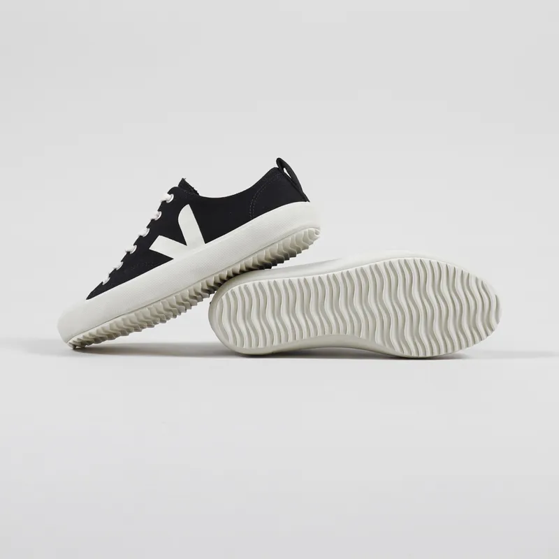 Veja Womens Nova Canvas Shoes Black Pierre-1