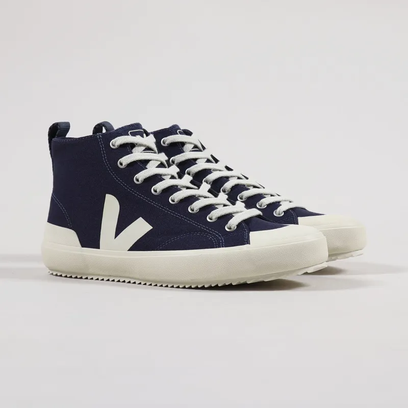 Veja Nova High Top Canvas Shoes Marine Pierre