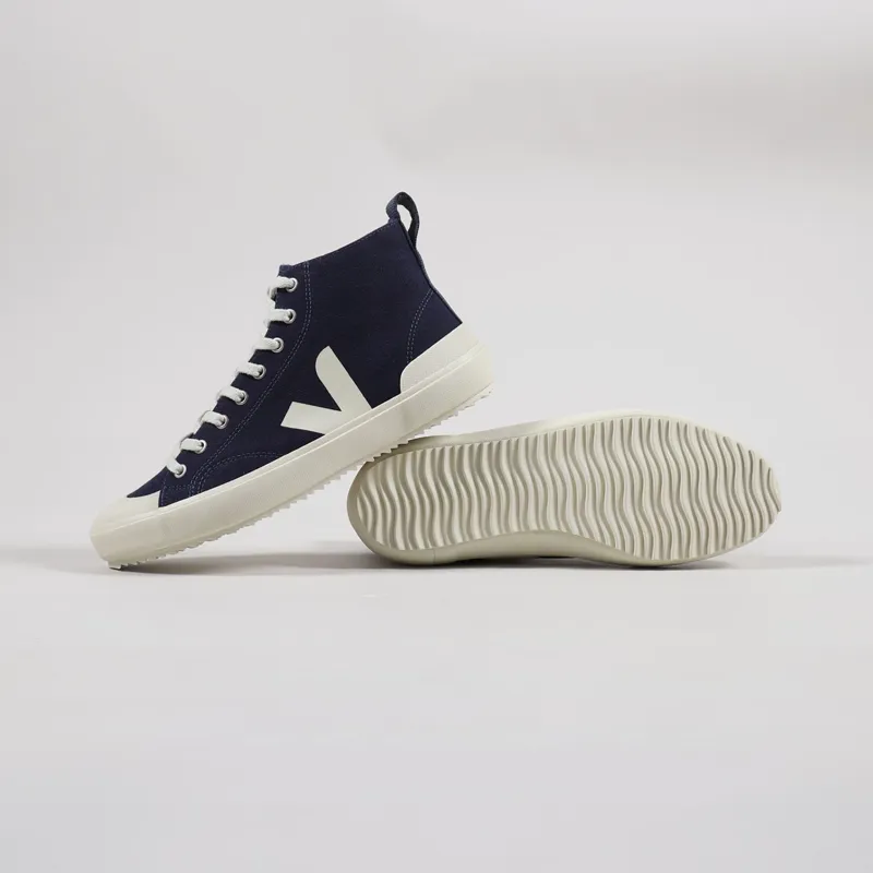 Veja Nova High Top Canvas Shoes Marine Pierre-1