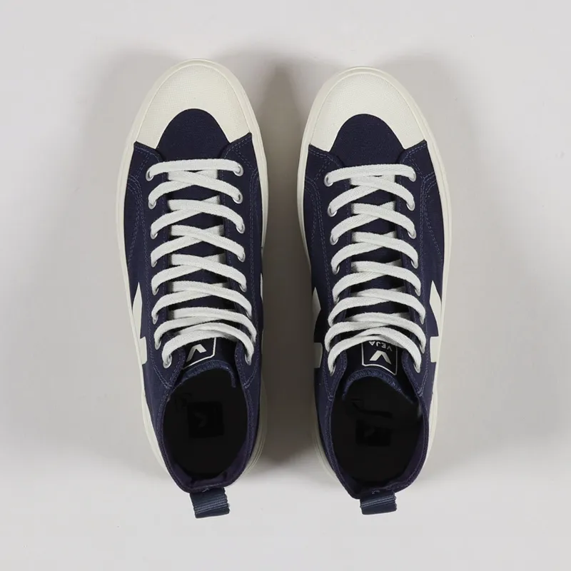 Veja Nova High Top Canvas Shoes Marine Pierre-3