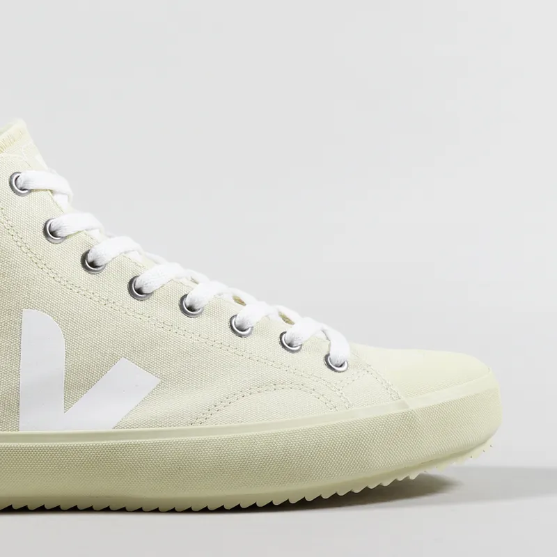 Veja Womens Nova High Top Canvas Shoes Butter White Butter Sole-6