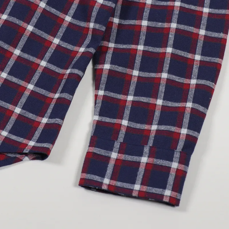 Edwin Wilson Zip Through Shirt Navy Aurora Red-4