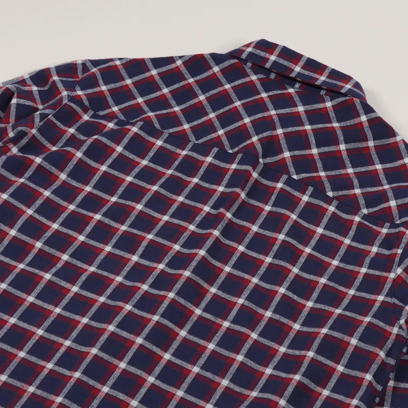 Edwin Wilson Zip Through Shirt Navy Aurora Red-5