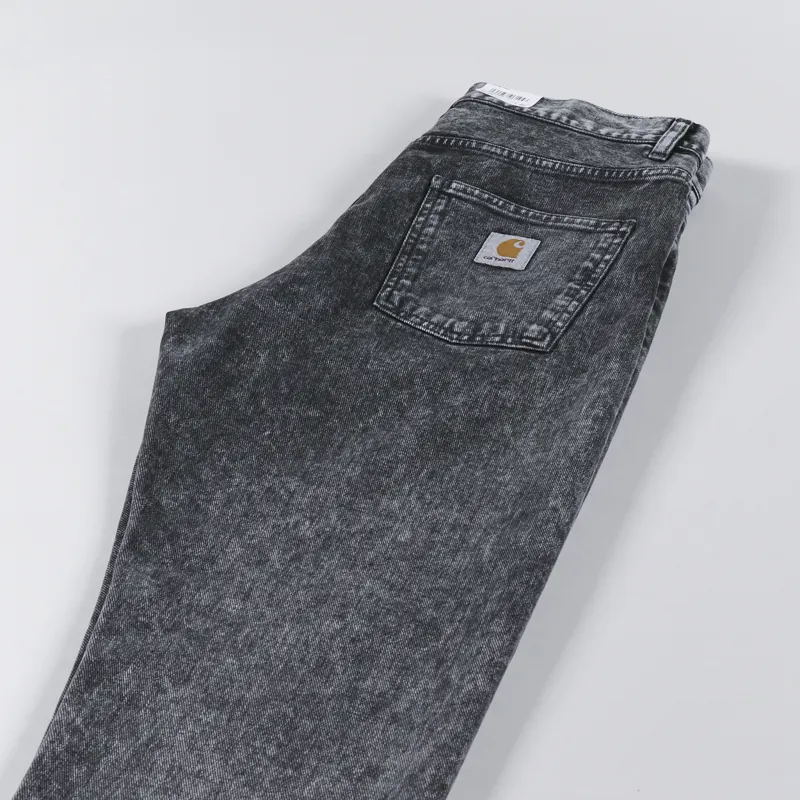 Carhartt WIP Newel Pant Black Worn Washed Parkland Denim-3