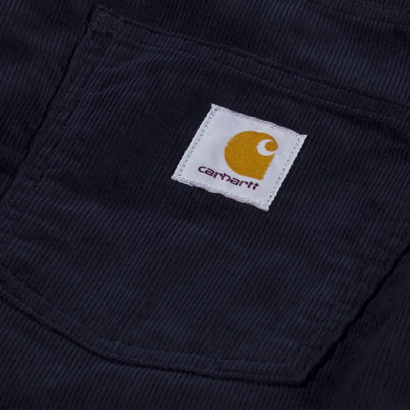 Carhartt WIP Newel Pant Dark Navy Rinsed Ford Corduroy-4