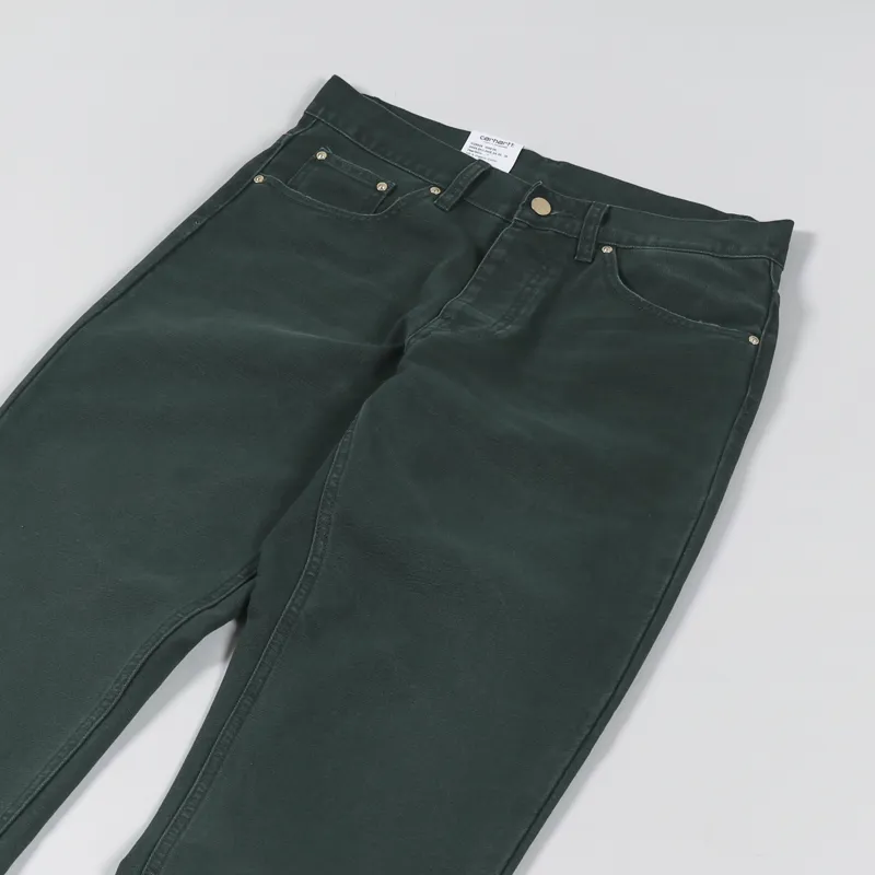 Carhartt WIP Newel Pant Dark Cedar Dearborn Canvas-5