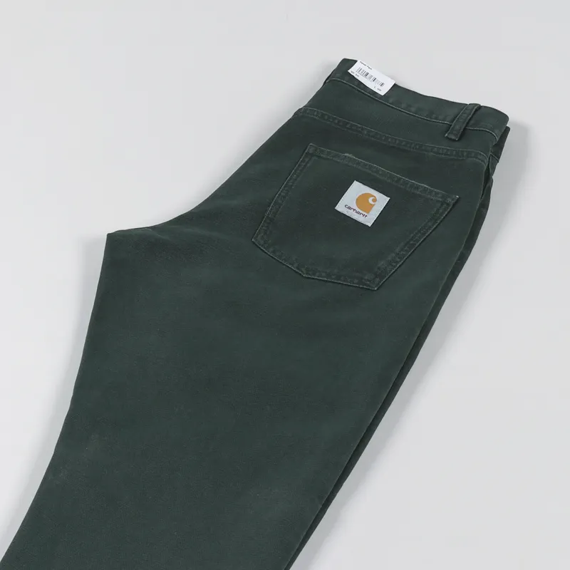 Carhartt WIP Newel Pant Dark Cedar Dearborn Canvas-4