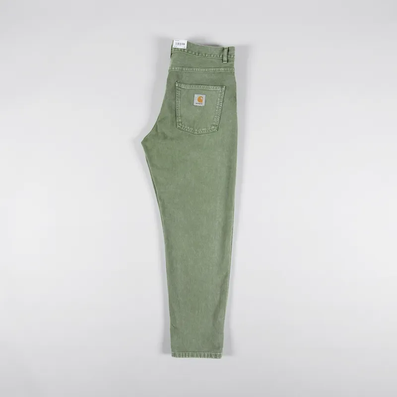 Carhartt WIP Newel Pant Kiwi Worn Washed Parkland Denim-2