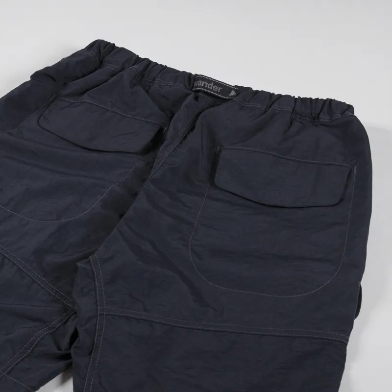 And Wander Nylon Taffeta Hiker Shorts Black-4