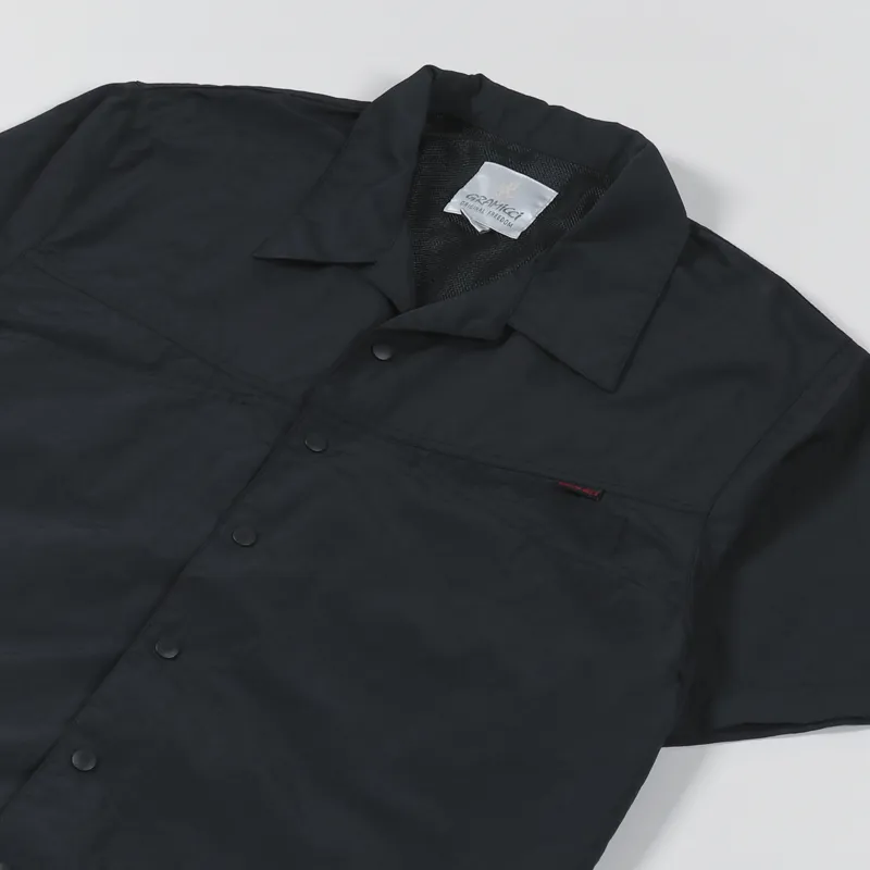 Gramicci Nylon Camp Shirt Black-2