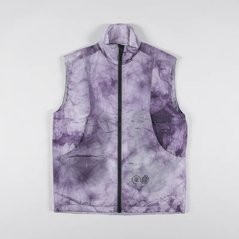 CG Purple Mountain Observatory Nylon Expedition Gilet Purple Tie Dye