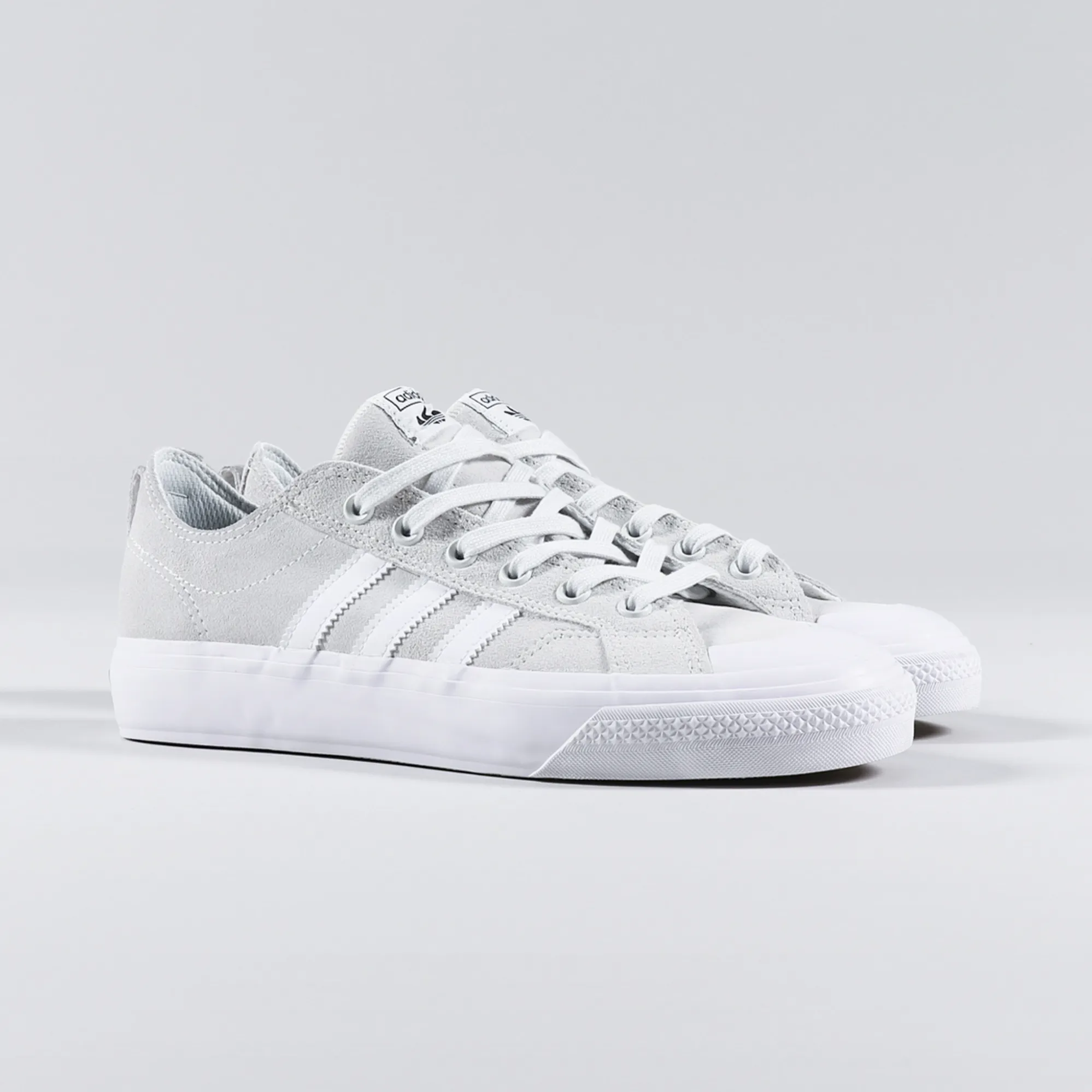 Adidas Skateboarding Mens Nizza Low ADV Shoes Crystal White Adidas Skateboarding Mens Nizza Low ADV Shoes Crystal White