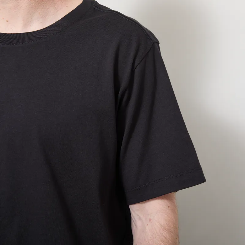 Organic Basics True Heavy Boxy Fit T Shirt Black-4