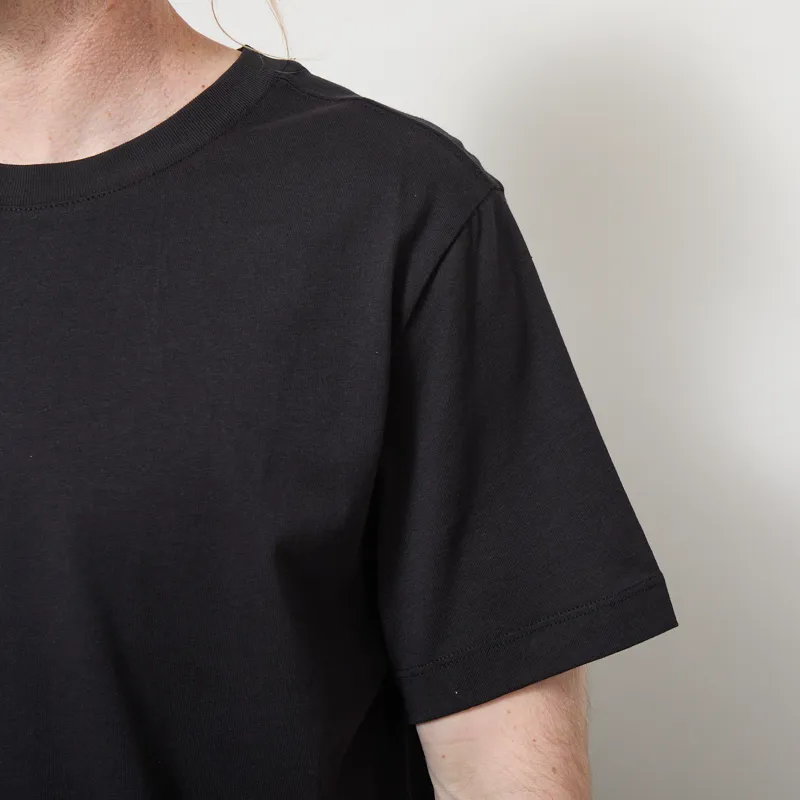 Organic Basics True Heavy Regular Fit T Shirt Black-4