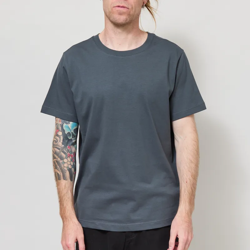 Organic Basics True Heavy Regular Fit T Shirt Thunder