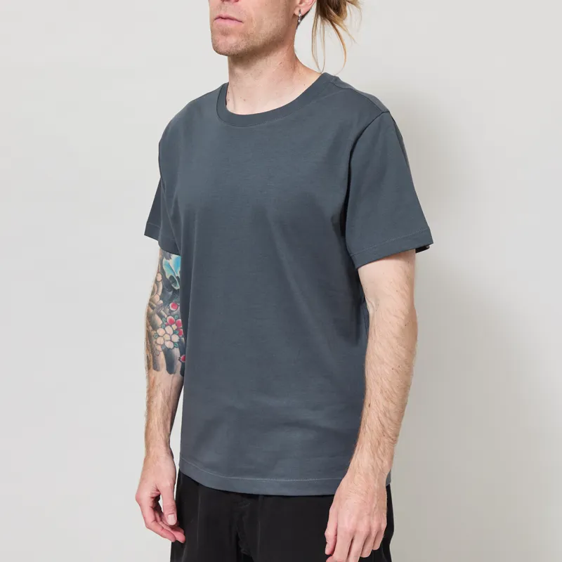 Organic Basics True Heavy Regular Fit T Shirt Thunder-1
