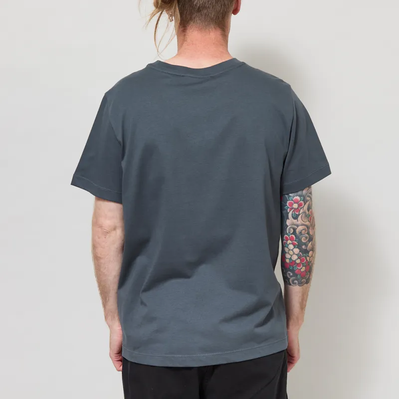 Organic Basics True Heavy Regular Fit T Shirt Thunder-2