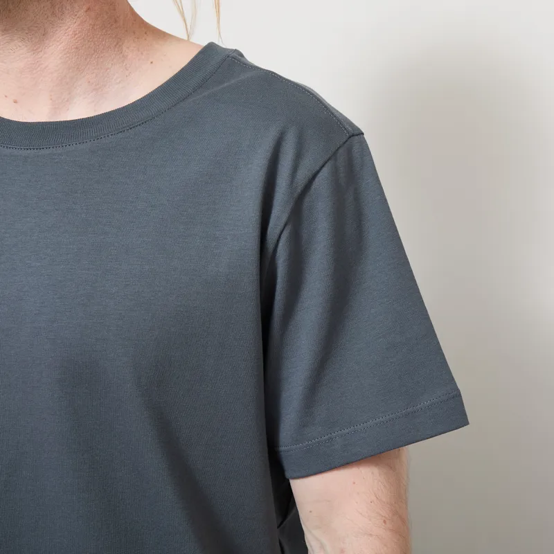 Organic Basics True Heavy Regular Fit T Shirt Thunder-4