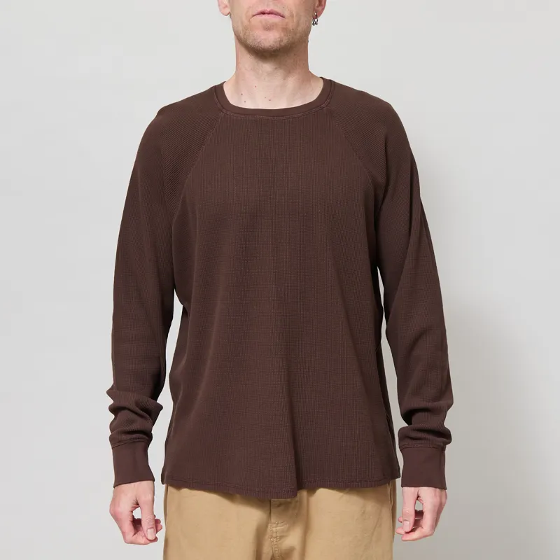 Organic Basics Waffle Raglan Long Sleeve Truffle