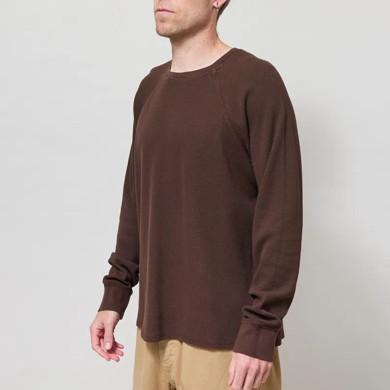 Organic Basics Waffle Raglan Long Sleeve Truffle-1