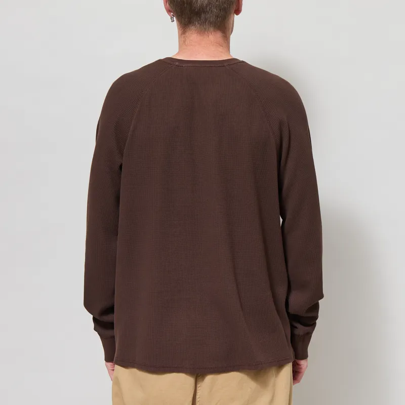 Organic Basics Waffle Raglan Long Sleeve Truffle-2
