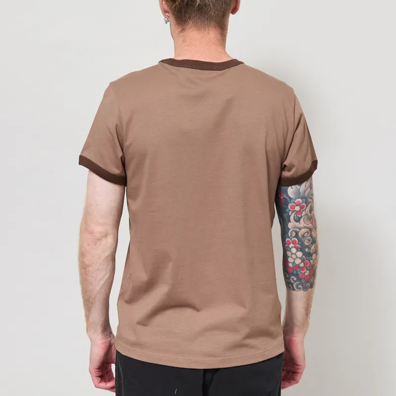 Organic Basics True Heavy Ringer T Shirt Shadow-1