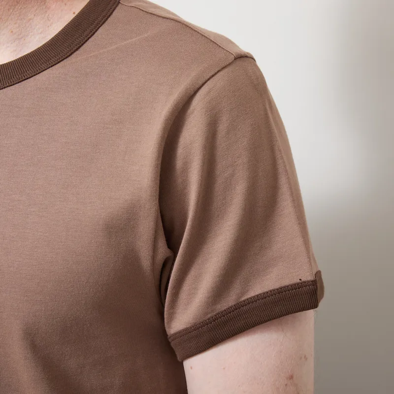 Organic Basics True Heavy Ringer T Shirt Shadow-4