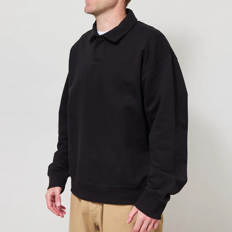 Organic Basics Weekend Polo Black-1