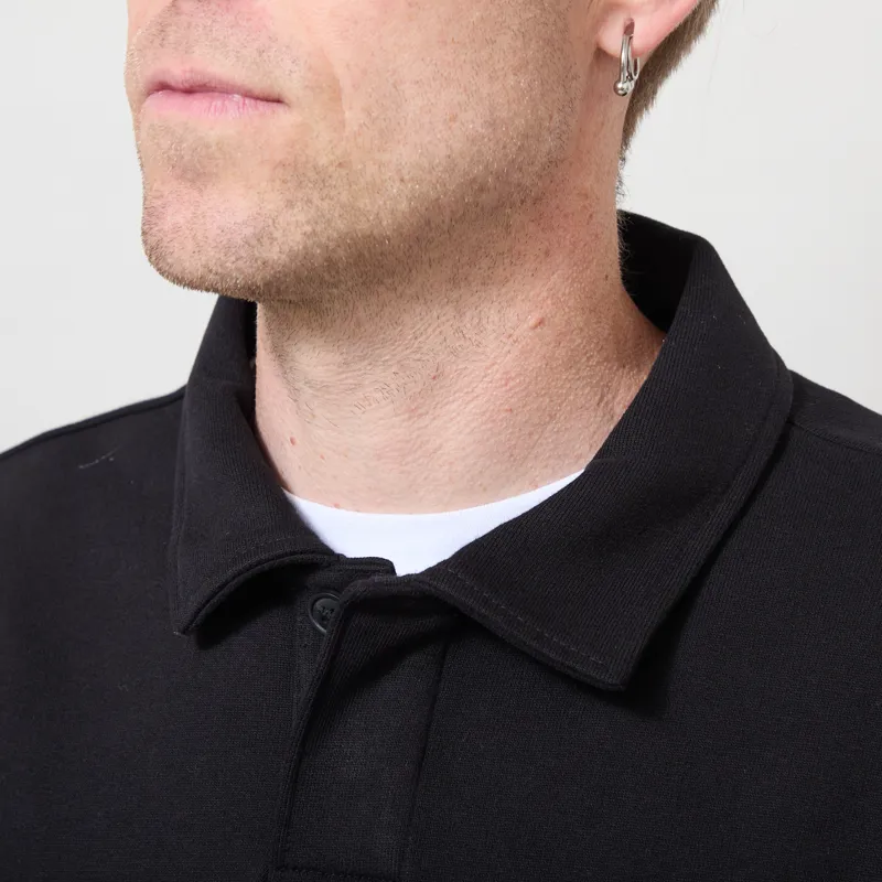 Organic Basics Weekend Polo Black-3