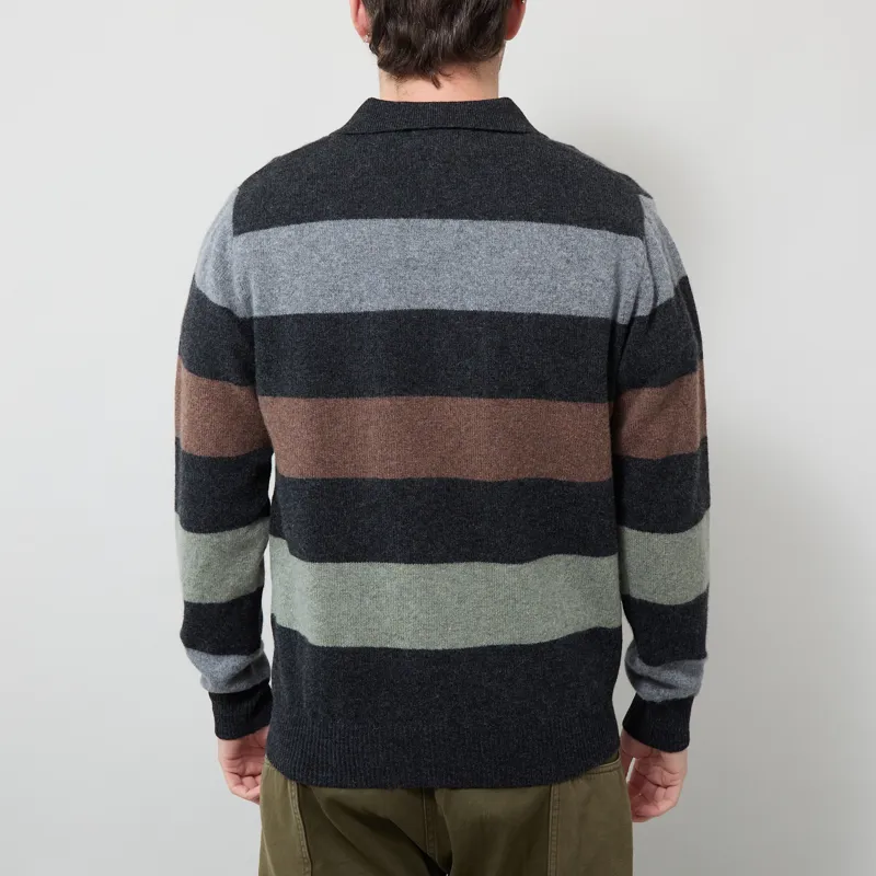 Pittari Knitted Offa Polo Sweater Charcoal Combo-2