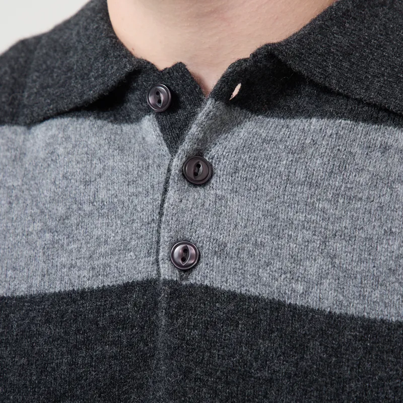 Pittari Knitted Offa Polo Sweater Charcoal Combo-4