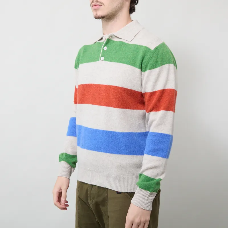 Pittari Knitted Offa Polo Sweater Clay Combo-1