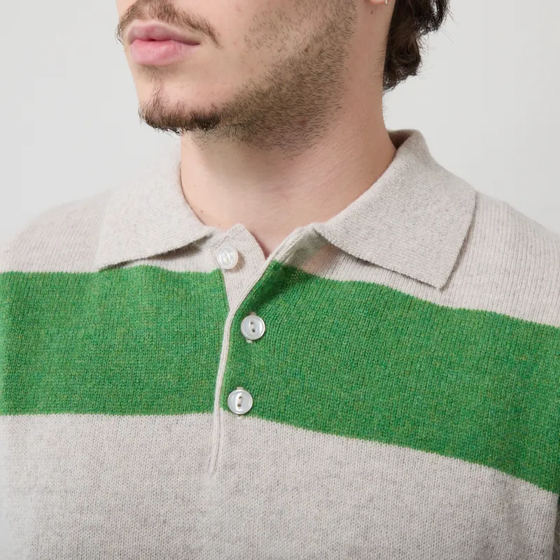 Pittari Knitted Offa Polo Sweater Clay Combo-3