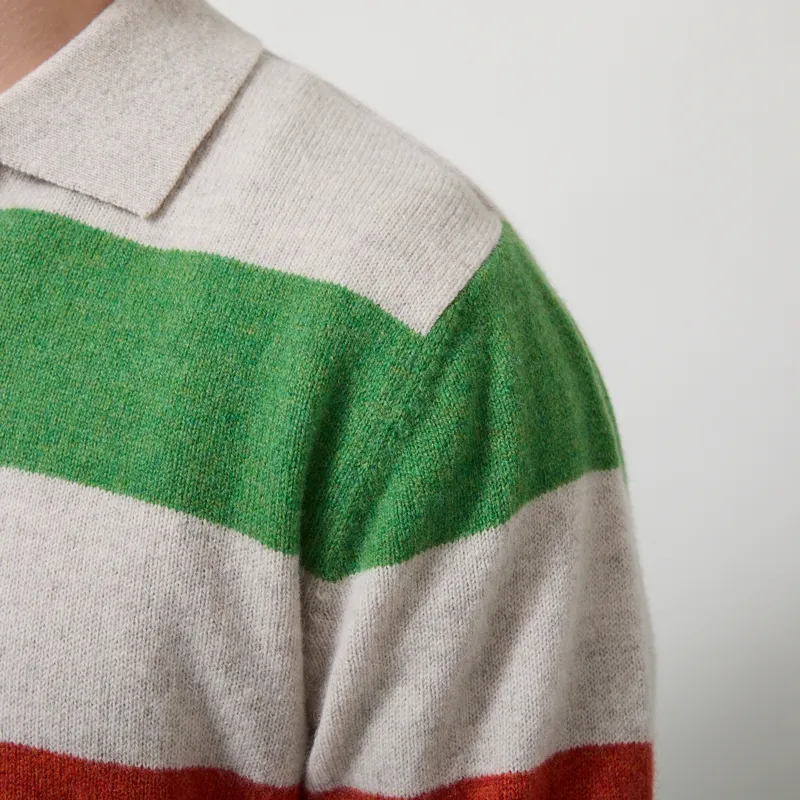 Pittari Knitted Offa Polo Sweater Clay Combo-5