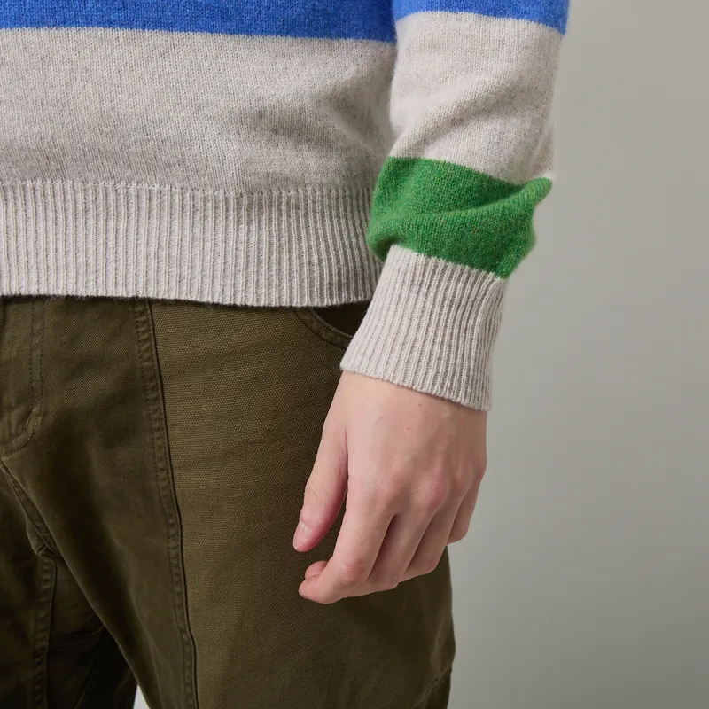 Pittari Knitted Offa Polo Sweater Clay Combo-6