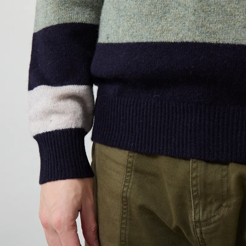 Pittari Knitted Offa Polo Sweater Navy Combo-6