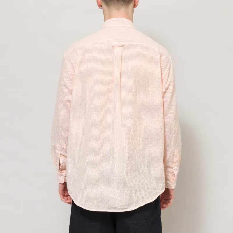 Frizmworks OG Stripe Seersucker Shirt Orange-2