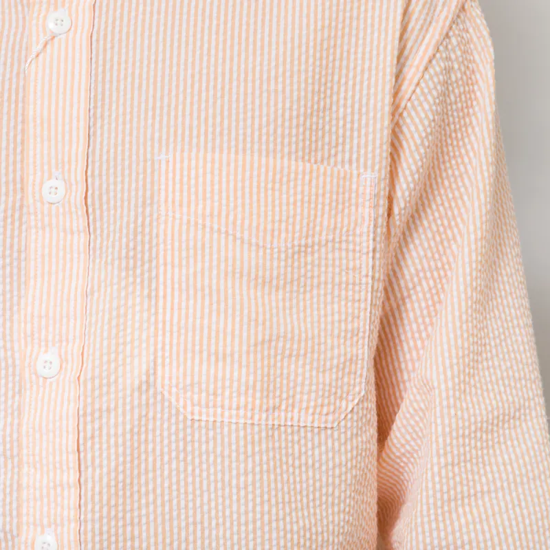 Frizmworks OG Stripe Seersucker Shirt Orange-5