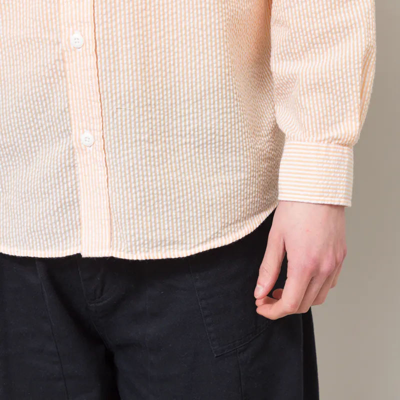 Frizmworks OG Stripe Seersucker Shirt Orange-7