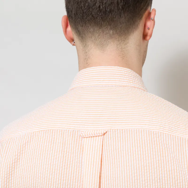 Frizmworks OG Stripe Seersucker Shirt Orange-4