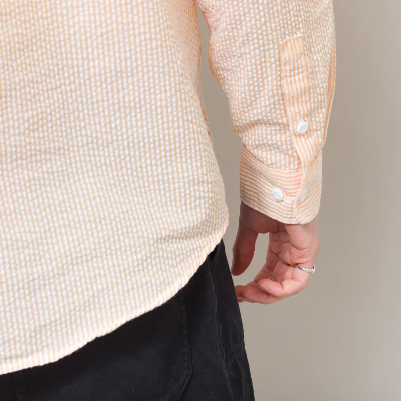 Frizmworks OG Stripe Seersucker Shirt Orange-8