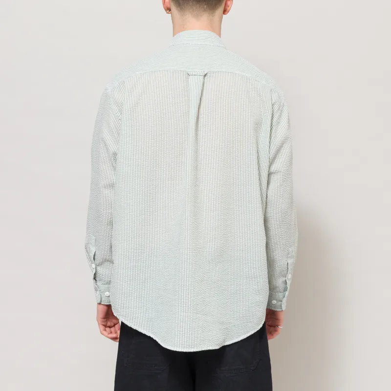 Frizmworks OG Stripe Seersucker Shirt Green-2