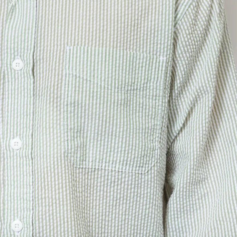 Frizmworks OG Stripe Seersucker Shirt Green-5